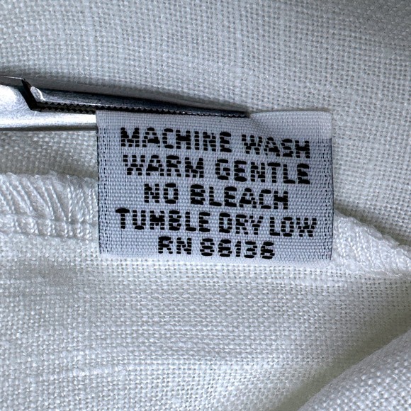 BRYN WALKER 100% Linen Oversized Top SMALL Ivory 3/4 Sleeve Lagenlook Minimalist - Picture 8 of 9